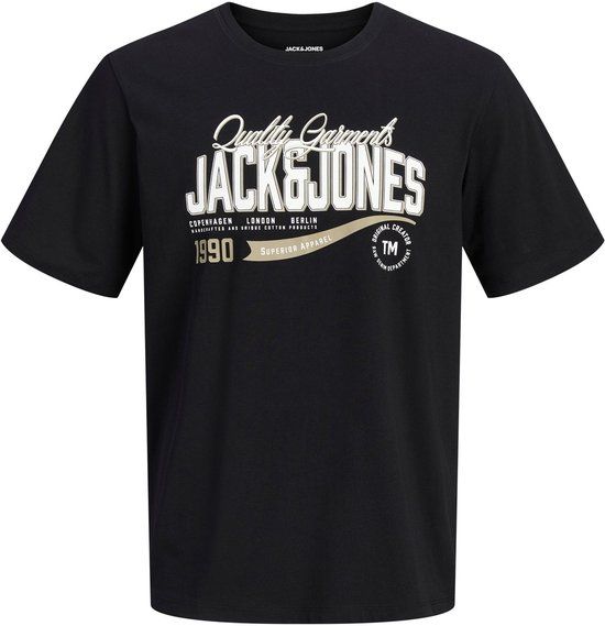 JACK & JONES PLUS SIZE Jack & Jones Plus T-shirt met Logo - Zwart - XXL