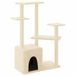 Meuble pour chat avec poteaux à gratter en sisal 107,5 cm couleur crème