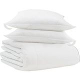 Duvet d'hiver avec oreiller 3 pièces blanc plume de canard