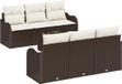 vidaXL Tuinbank Set Bruin Polyrotan 55 x 55 x 37 cm
