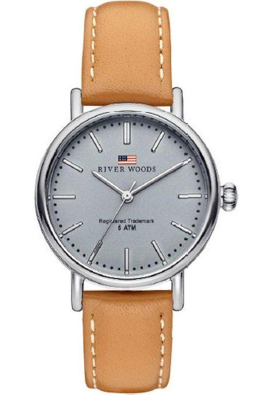 River Woods Oswego RW340013 Horloge - Leer - Bruin - Ø 34 mm