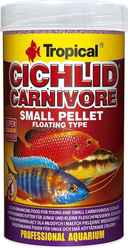 Tropical Cichlide Pellets | Carnivoor Small (1 Liter) | Cichlide Visvoer