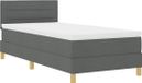 vidaXL Boxspringbed met kussens, donkergrijs, 100 x 200 cm, stof