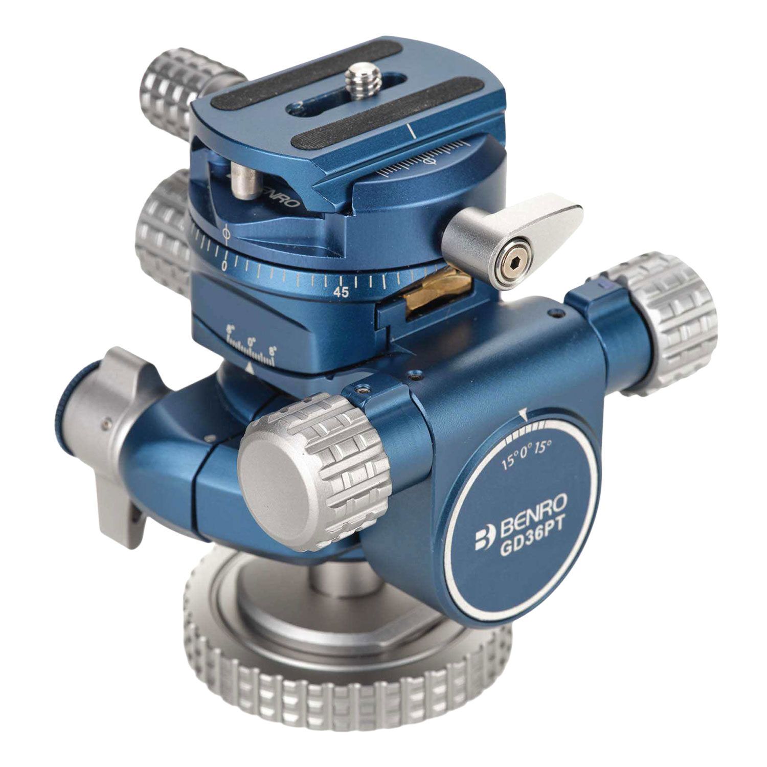 Benro GD36PT statiefkop Blauw, Zilver 1/4, 3/8" Bol (vorm)