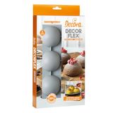 Decora 9260434 hoogwaardige zachte siliconen bakvorm met 6 holtes, halve bal Ø 70 x 35 mm
