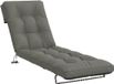 vidaXL Ligstoelkussen VIANEN 100% Polyester Grijs 200 x 55 x 8 cm