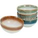 creaTable Schale Cascade, Buddha Bowl 17,5 cm 4-tlg, Steinzeug, Rekativglasur
