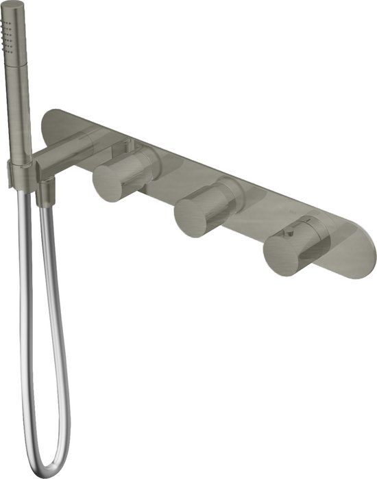 Hotbath Buddy Inbouw Badkraan - Geborsteld Nikkel - B061GN