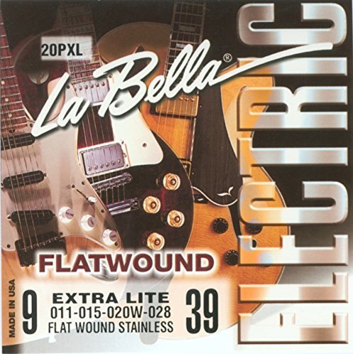 Labella La Bella Electric, gitaar, extra licht (van roestvrij staal, flatwound)