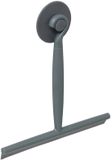 5Five Raclette de douche - gris - avec système de suspension à ventouse - raclette de fenêtre - 23 cm