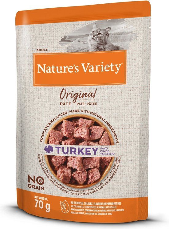 Nature's Variety Original Pouch Turkey Kattenvoer 12 x 70g