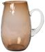 Broste Copenhagen Hammered kan van mondgeblazen glas in de kleur bruin 2L, afmetingen: 14cm x 14cm x 22cm, 14496207