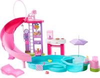 Barbie Droomzwembad Speelset met Glijbaan en Bubbelbad en meer dan 20 Accessoires
