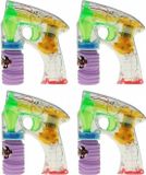 Krüger & Gregoriades 4x Pistolet à bulles avec lumière LED 14 cm