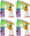 Krüger & Gregoriades 4x Pistolet à bulles avec lumière LED 14 cm