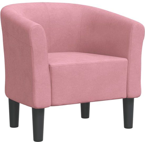 vidaXL Kuipstoel fluweel roze