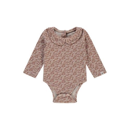 A Tiny Story romper met bloemen print bruin/beige