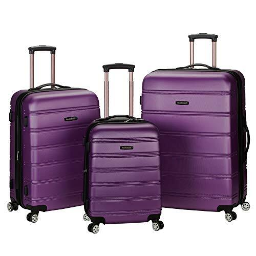 Rockland Melbourne Hardside Uitbreidbare Spinner Wielbagage, Paars, 3-Piece Set (20/24/28), Melbourne Hardside Uitbreidbare Spinner Wielbagage