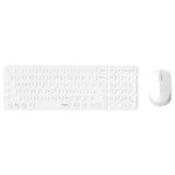 Rapoo 9710M Set met toetsenbord en muis Draadloos, Bluetooth Ergonomisch QWERTZ, Duits Wit