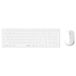 Rapoo 9710M Set met toetsenbord en muis Draadloos, Bluetooth Ergonomisch QWERTZ, Duits Wit