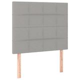 VidaXL Hoofdbord Lichtgrijs Polyester, Hout 800 mm x 1180 mm x 50 mm