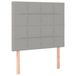 VidaXL Hoofdbord Lichtgrijs Polyester, Hout 800 mm x 1180 mm x 50 mm