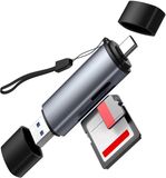 Nereb USB-C SD Card Reader - USB 3.0 - Micro SD - Aluminium - Grijs