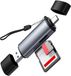 Nereb USB-C SD Card Reader - USB 3.0 - Micro SD - Aluminium - Grijs