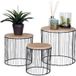 Spetebo Banc de fleurs support de plantes lot de 3 - 29 / 24 / 19 cm