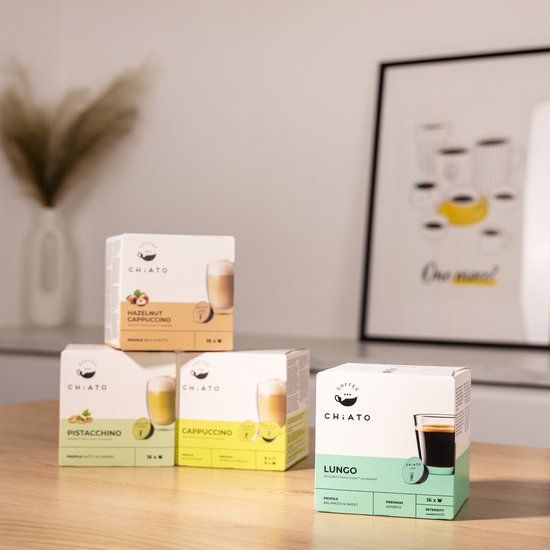 CHiATO Koffiecapsules compatibel met NESCAFÉ® Dolce Gusto® Lungo, 16 stuks