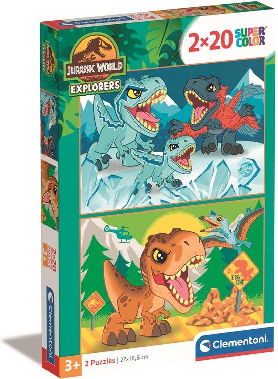 Clementoni Jurassic World Puzzels 2 x 20 stukjes