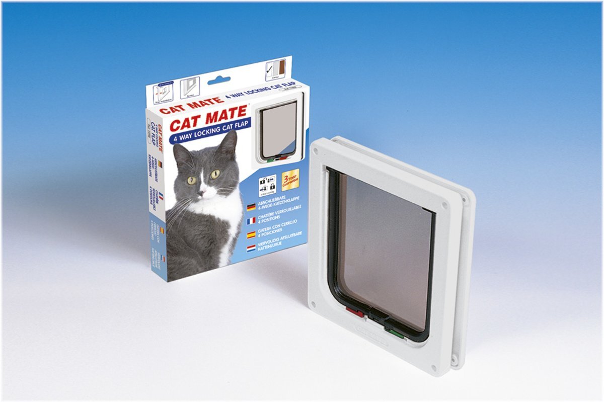 Catmate kattendeur 309 - Wit met vierwegsluiting