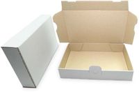 packadi 25 x Ecologische Witte Kartonnen Postdozen/ Verzenddozen 24 x 16 x 5 cm formaat A5