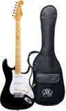 SX Guitare électrique - SST57-BK - Retro Series 57 - Modèle ST - 3x Single Coil - Touche érable - Noir - Housse incluse