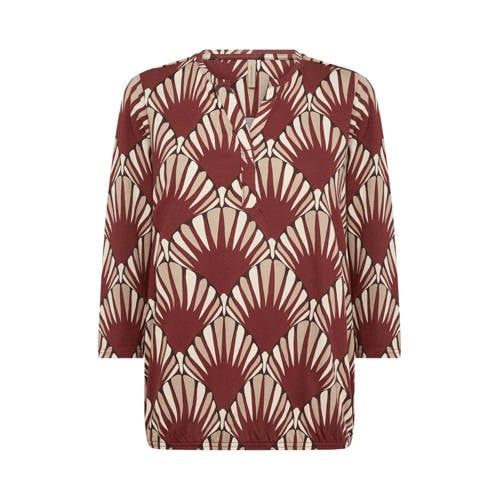 Soyaconcept top met print - bruin