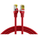 Patchkabel RJ45 Patchkabel Cat.6A S/FTP LSZH, Cat.7 Rohkabel rot 0,15m - 1 VPE = 10 Stück