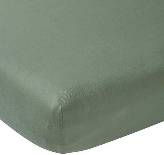 Meyco Home Uni hoeslaken eenpersoonsbed - forest green - 90x200cm