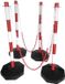 Lowander poteaux de délimitation set 4 pièces - avec chaîne - Rouge/Blanc