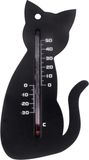 Nature Panda Nature Wandthermometer kat zwart