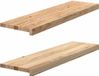 vidaXL - Vensterbanken - 2 stuks - onbehandeld - 90x30x2 cm - massief eikenhout