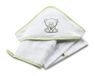 Italbaby Geborduurd bamboe Terry Square Handdoek, Wit, Multi-Color, One Size