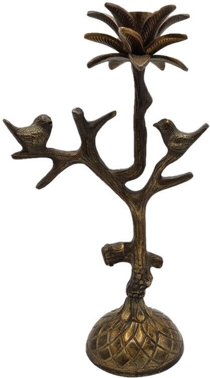 Deco4yourhome® Kandelaar Vogel Palmboom Goud