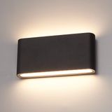 Lightexpert Dallas M LED Wandlamp Zwart 12W 3000K IP54