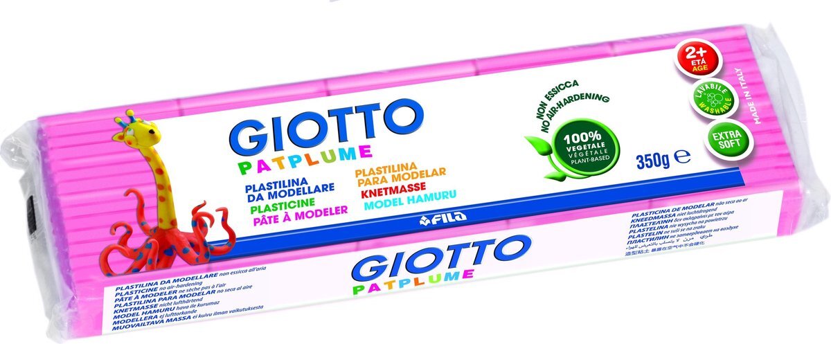 Giottos brood van 350 gram zachte Patplume klei - Roze