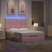 Maison Exclusive - Cadre de lit ottoman avec matelas, rose, 140x190 cm, velours