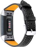 INF Fitbit Charge 3/4 armband Leer Zwart