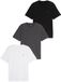 TOM TAILOR Chemise gris foncé / noir / blanc