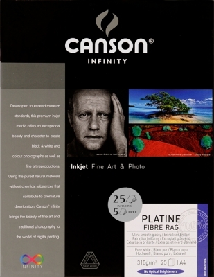 Canson PLATINE FIBRE RAG 310 A4 25vel