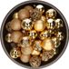 Bellatio Decorations kerstballen - 37x st - goud - 6 cm - kunststof - onbreekbaar