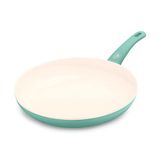 GreenLife Soft Grip Gezonde Keramische Antiaanbaklaag, Koekenpan van 30 cm, PFAS-vrij, Vaatwasmachinebestendig, Ovenbestendig, (Behalve Inductie), Turkoois